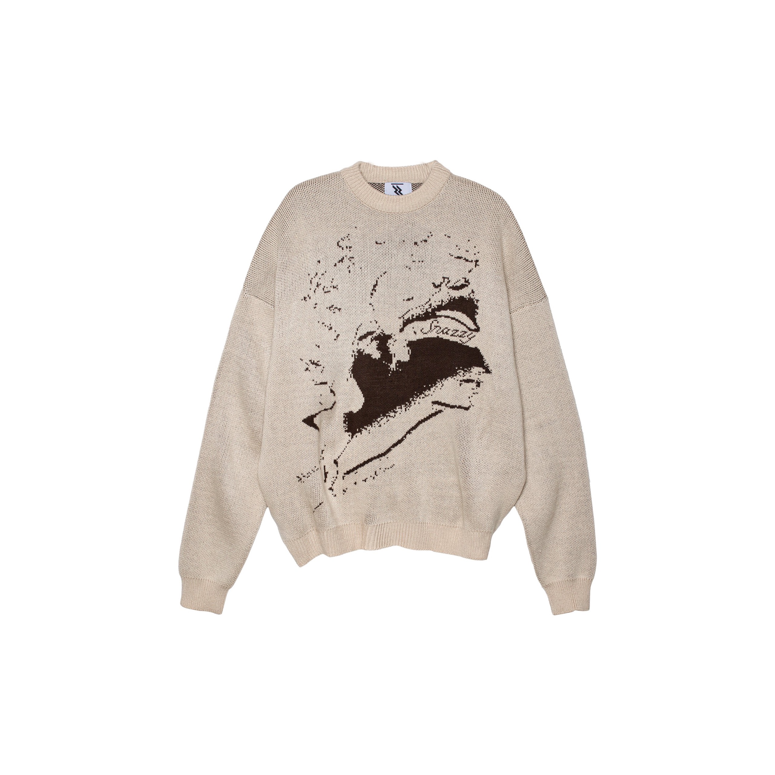 WOMAN EYES KNIT SWEATSHIRT