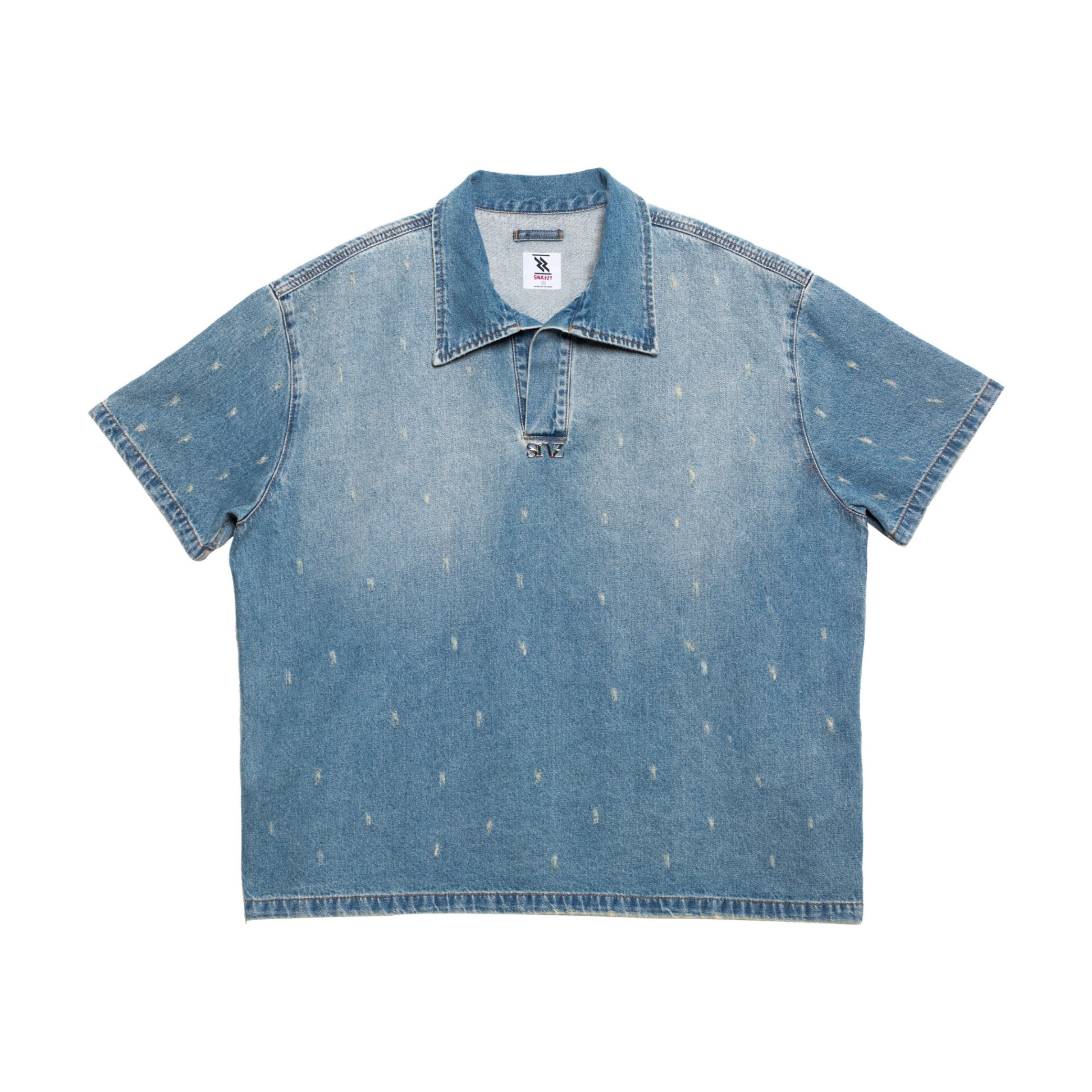 RAINFALL DENIM POLO SHIRT