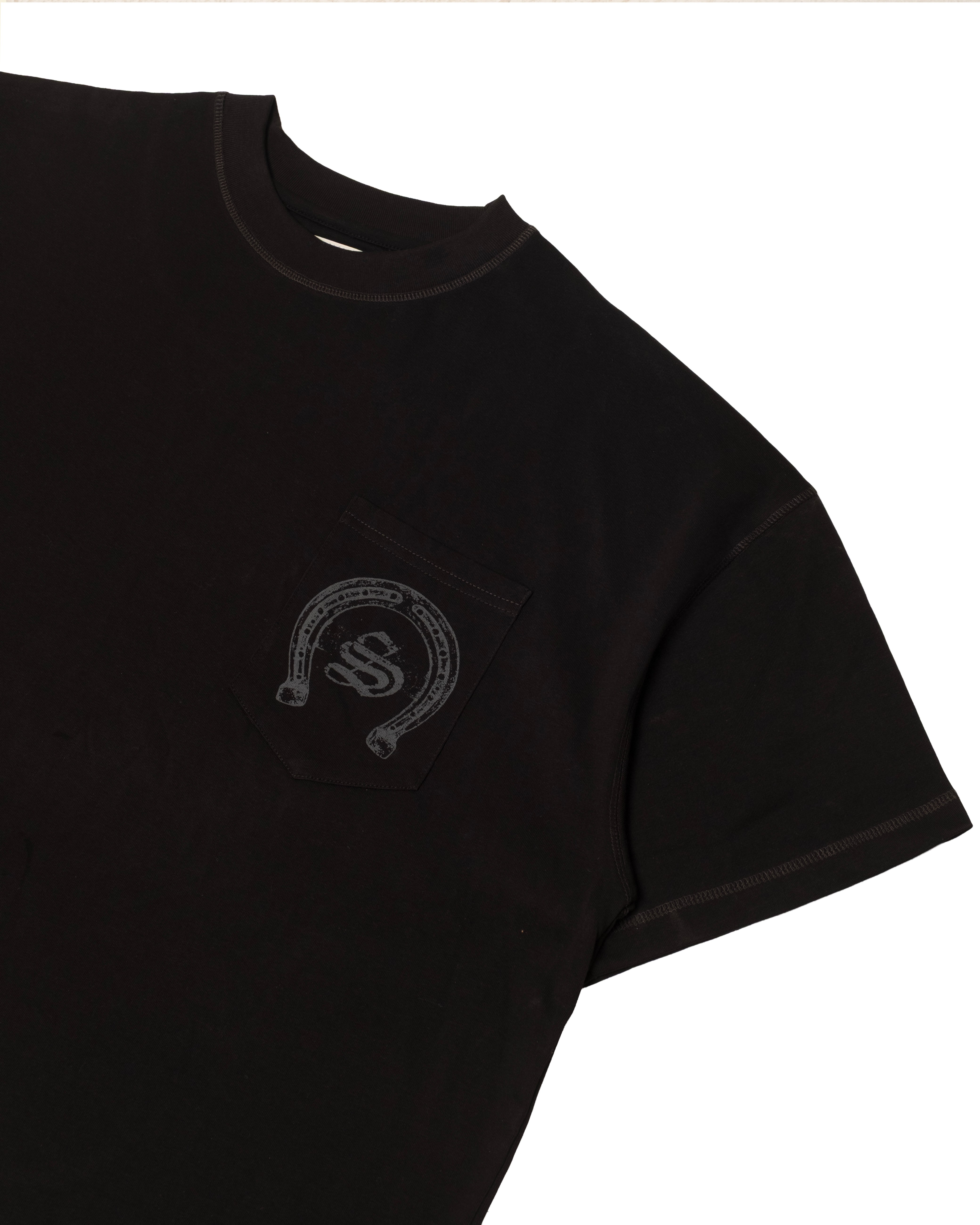 OWN LUCK BOXY T-SHIRT // BLACK