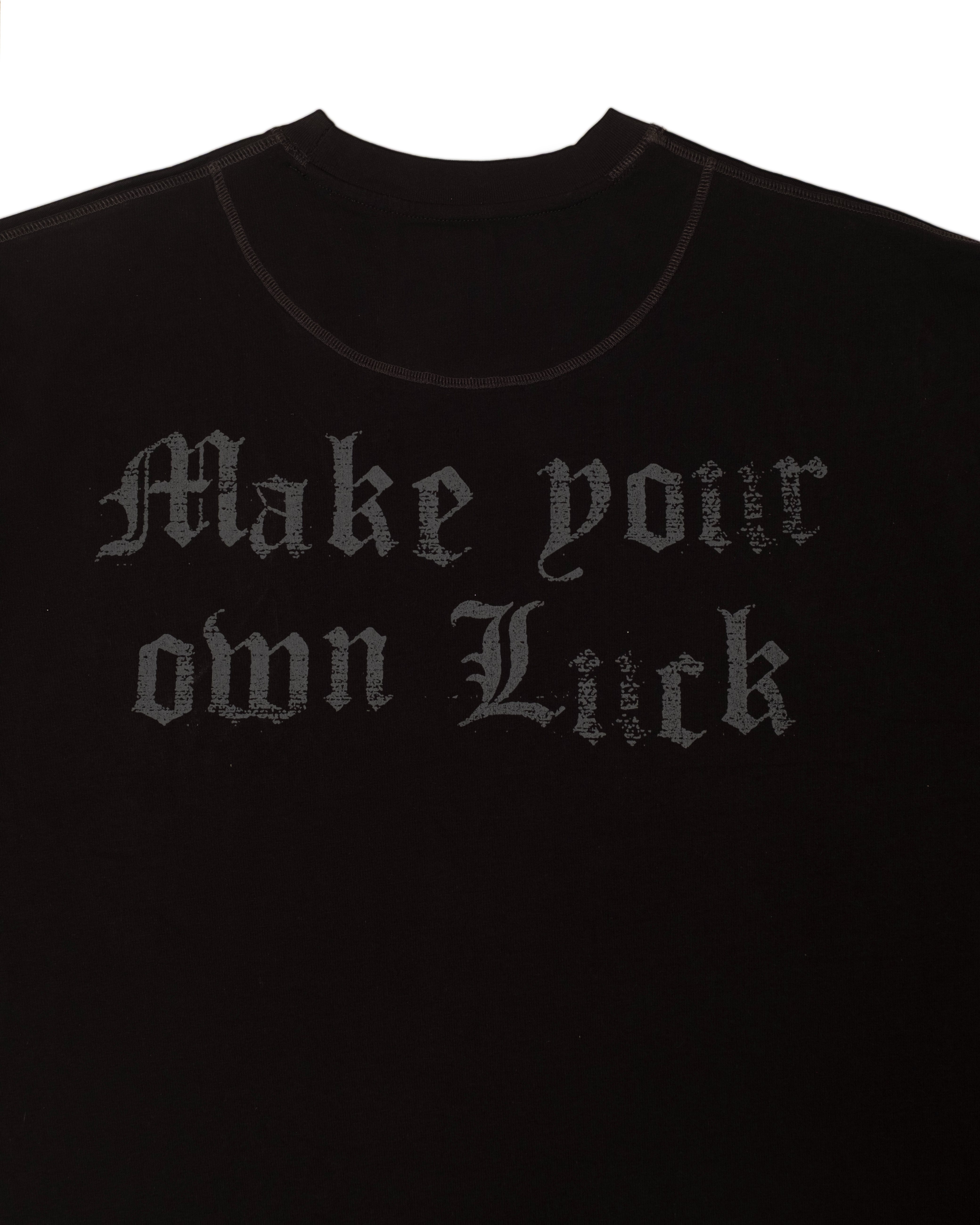 OWN LUCK BOXY T-SHIRT // BLACK