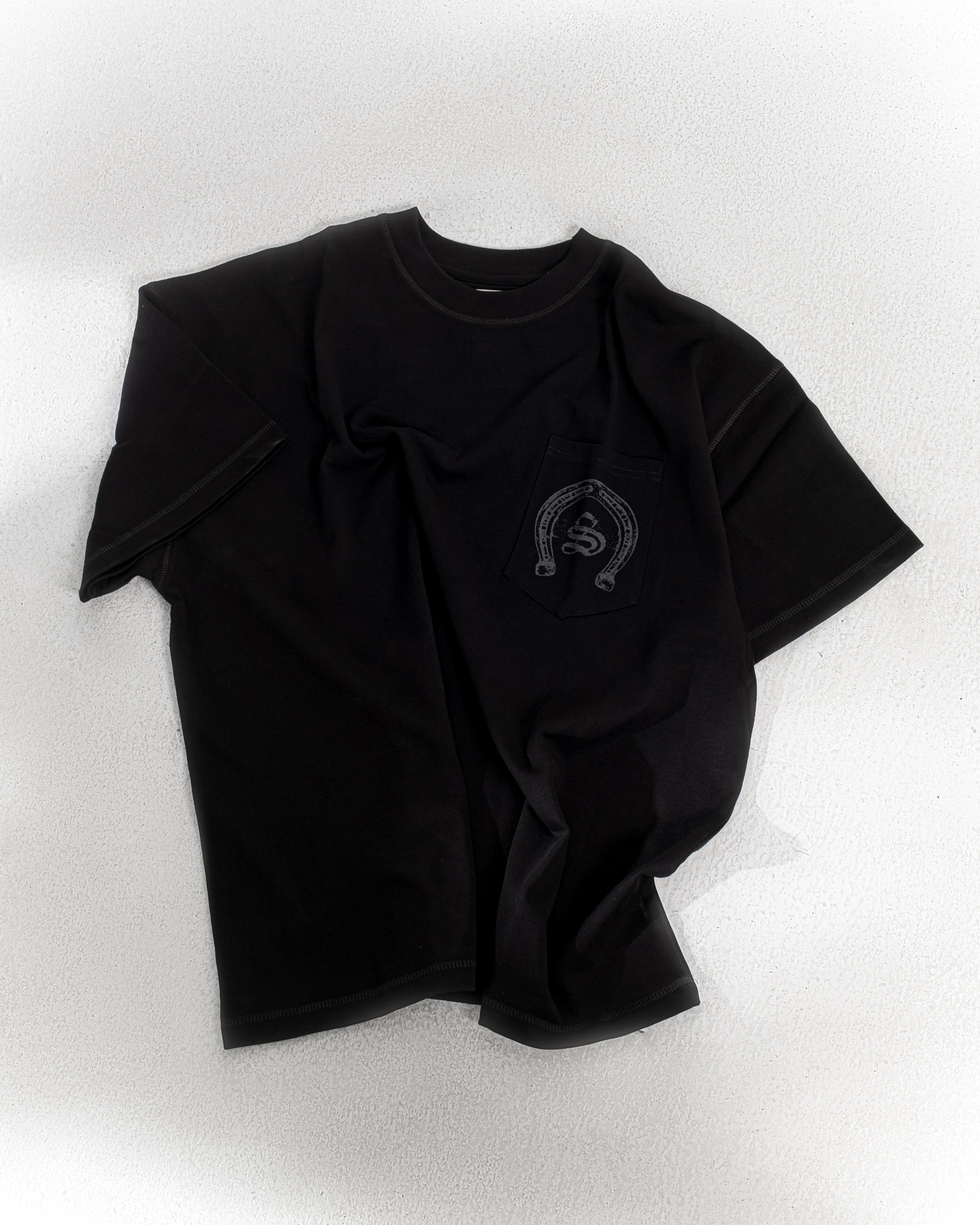 OWN LUCK BOXY T-SHIRT // BLACK