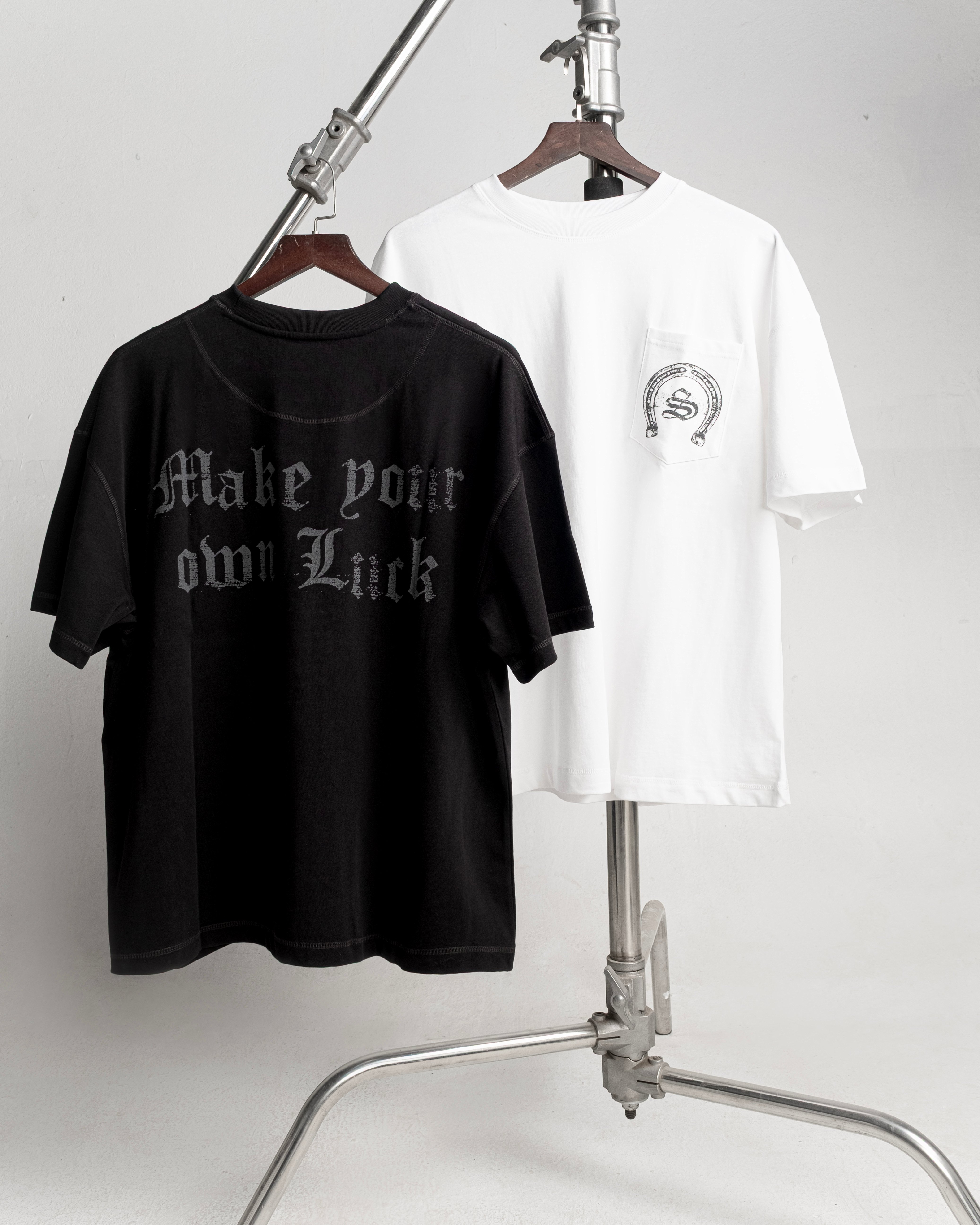 OWN LUCK BOXY T-SHIRT // BLACK