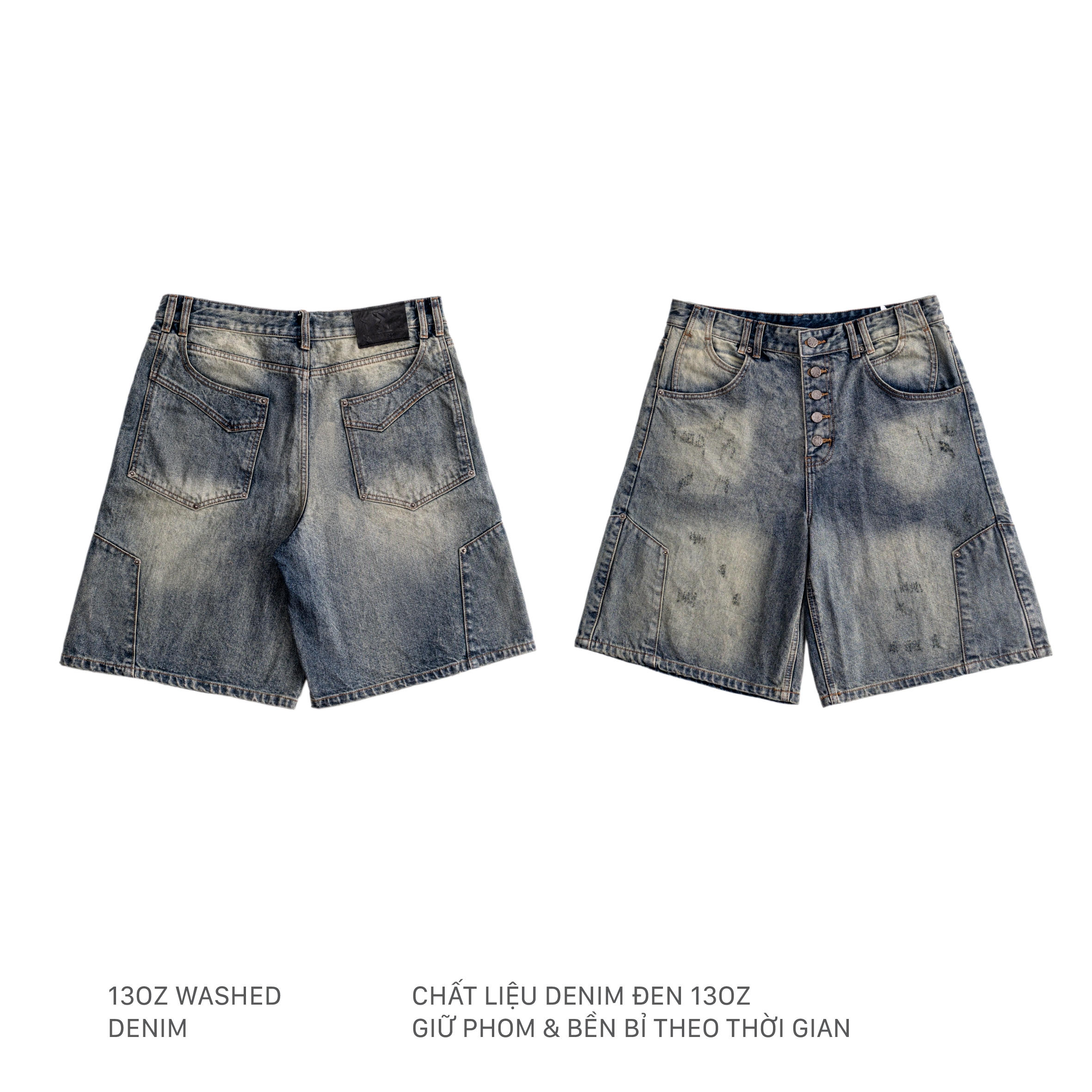FADED TIDE DENIM SHORTS