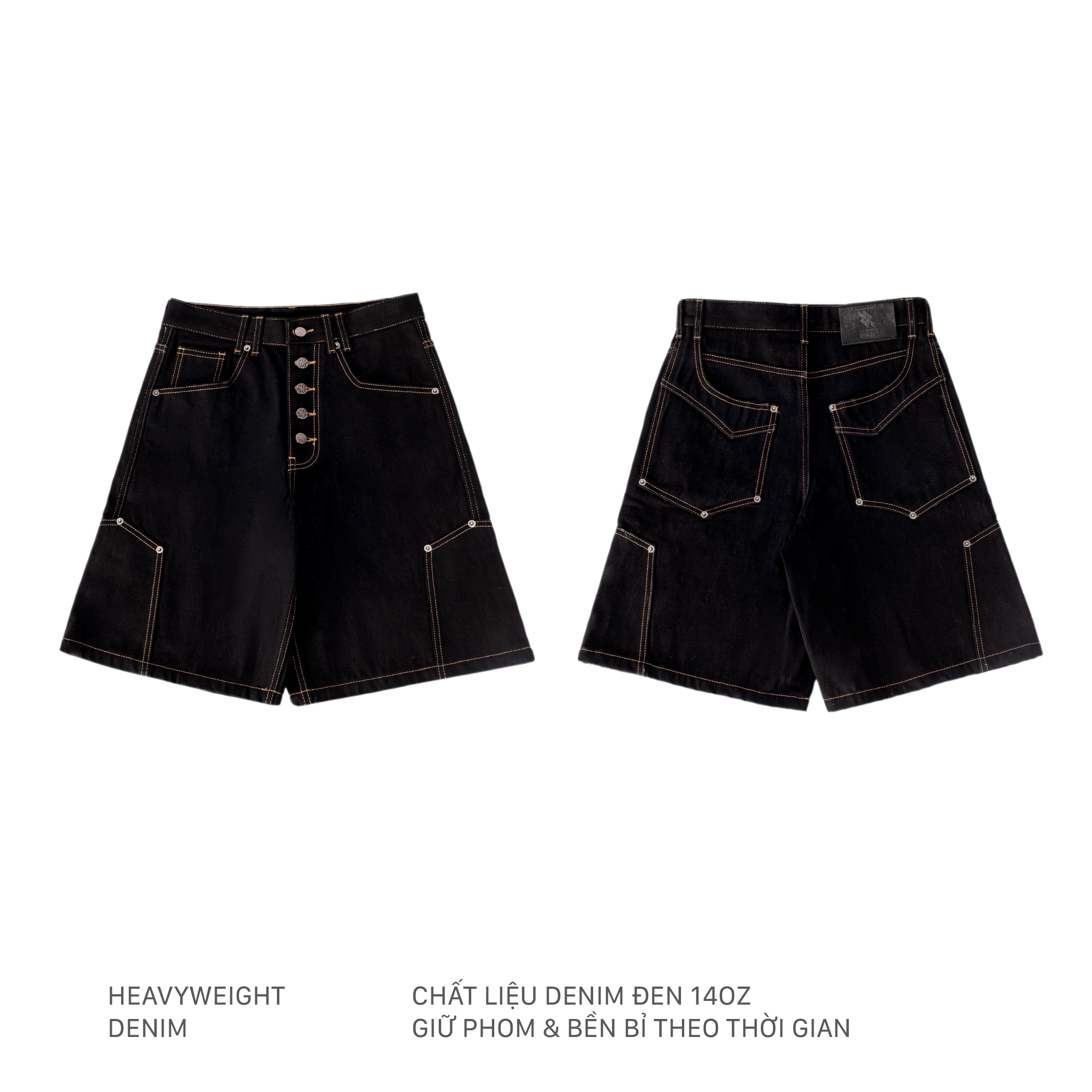 OBSIDIAN DENIM SHORTS