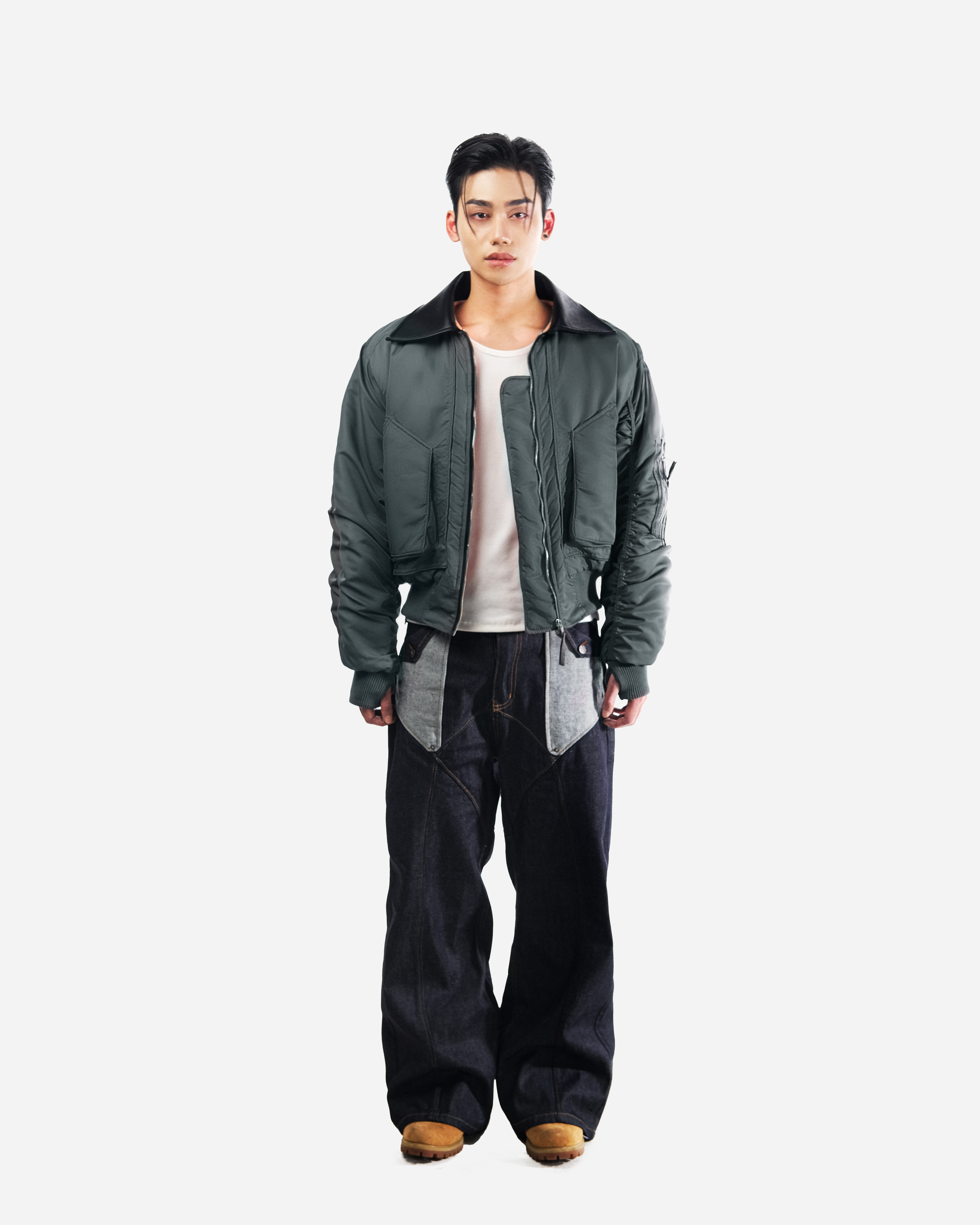 FORGE COLLAR BOMBER - DUSTY MOSS