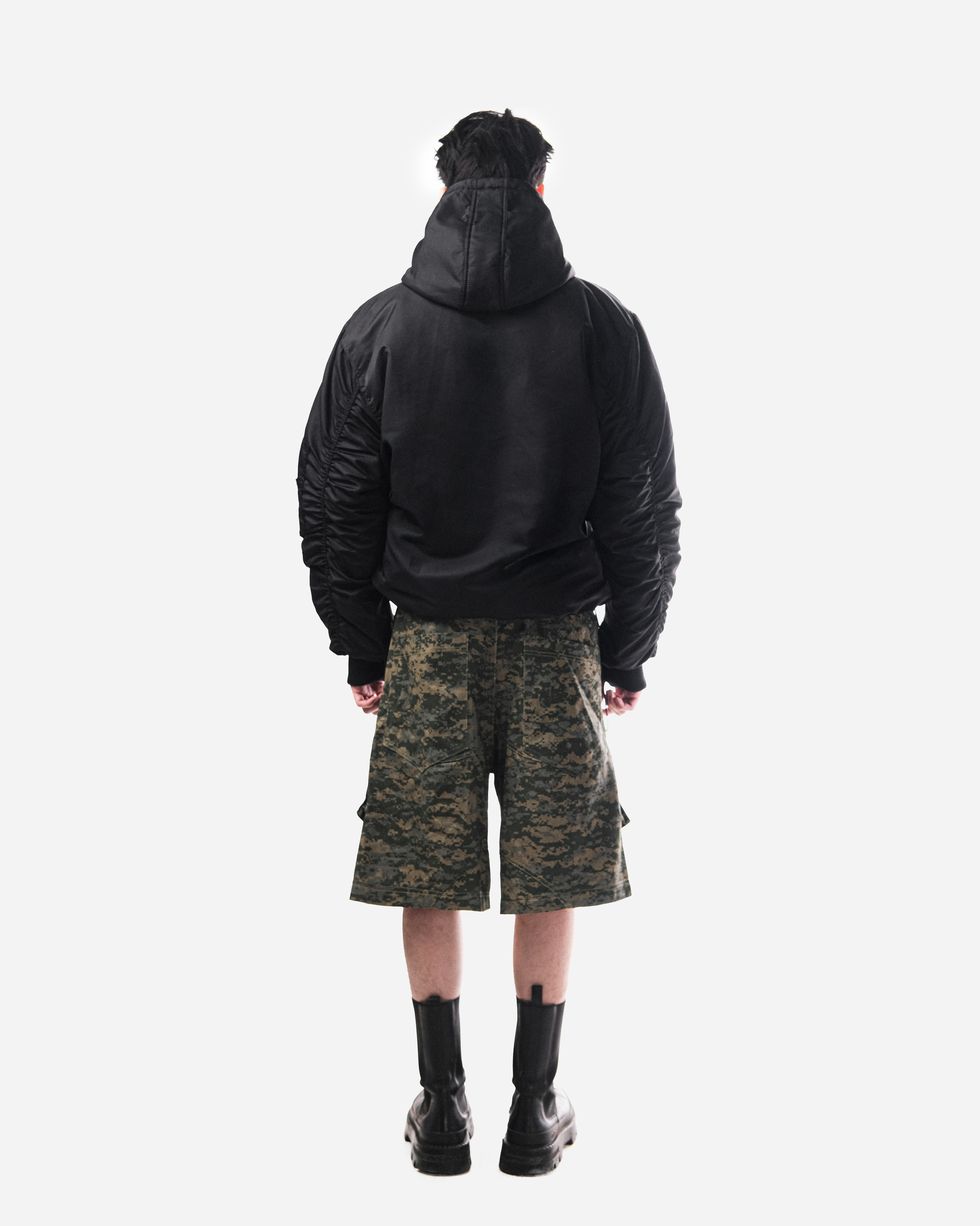 BOMBER HOODIE - BLACK