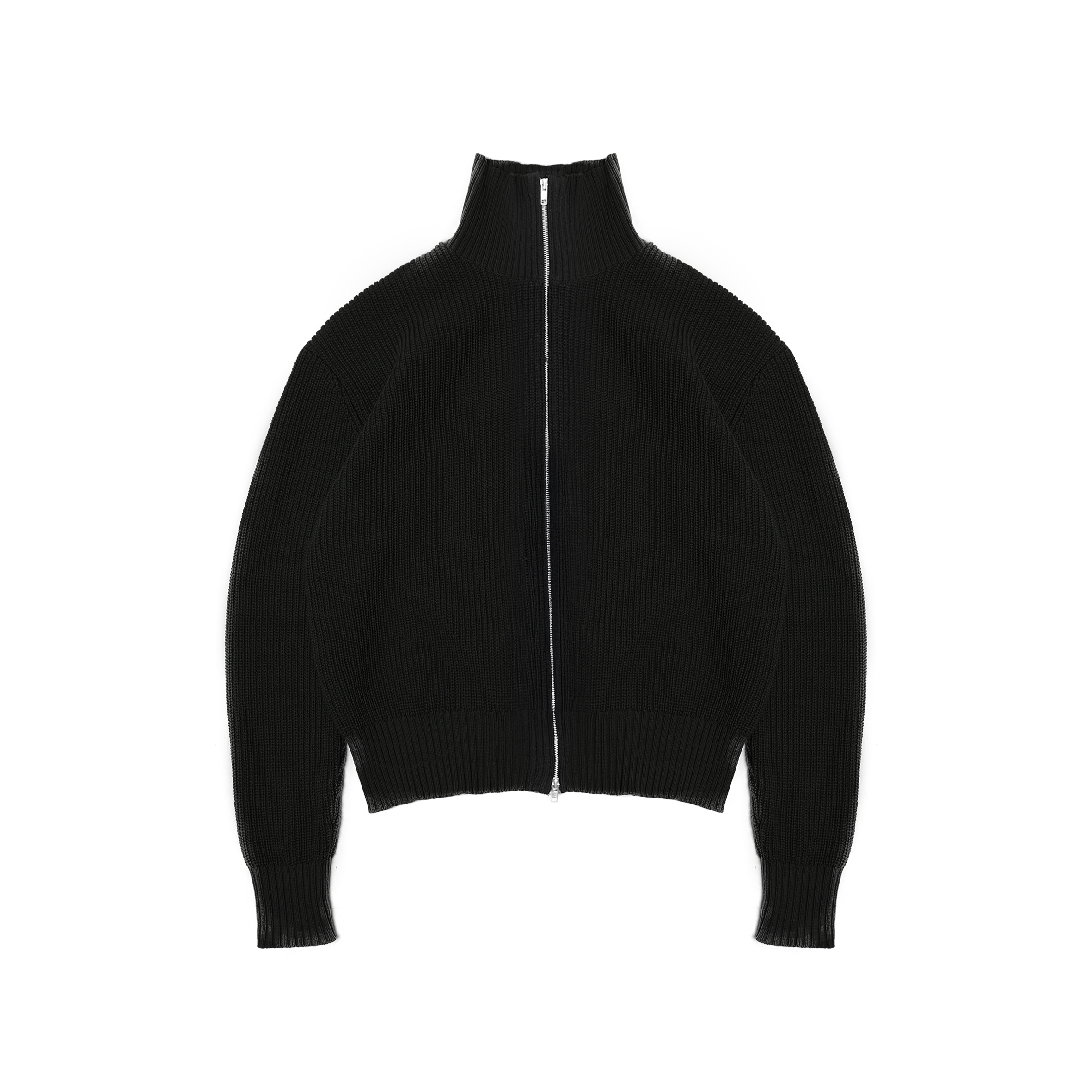 JET BLACK ZIP KNIT