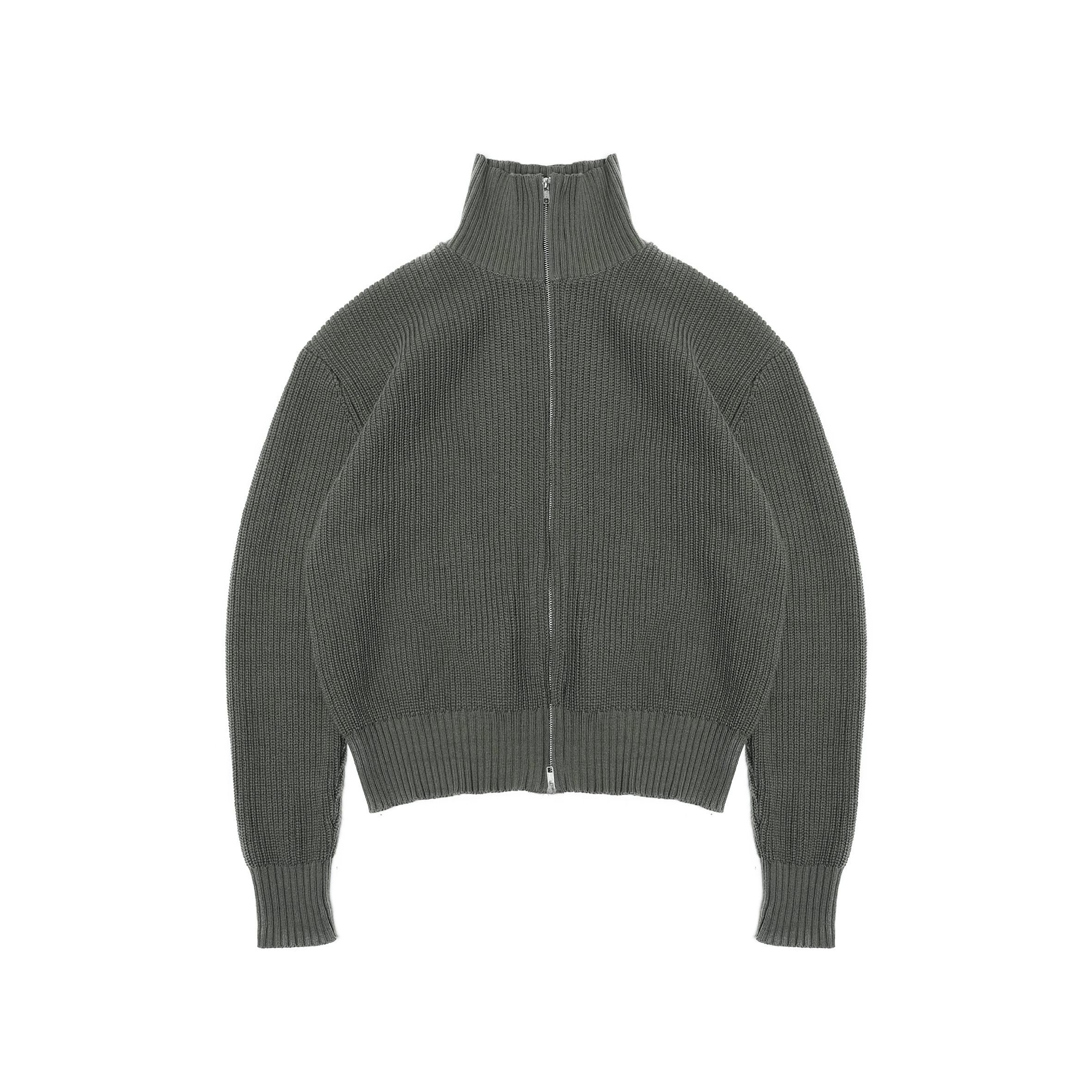 STONE MOSS ZIP KNIT