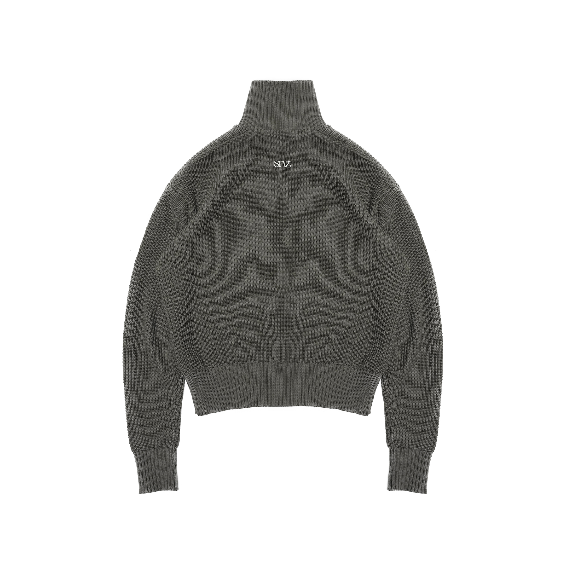STONE MOSS ZIP KNIT