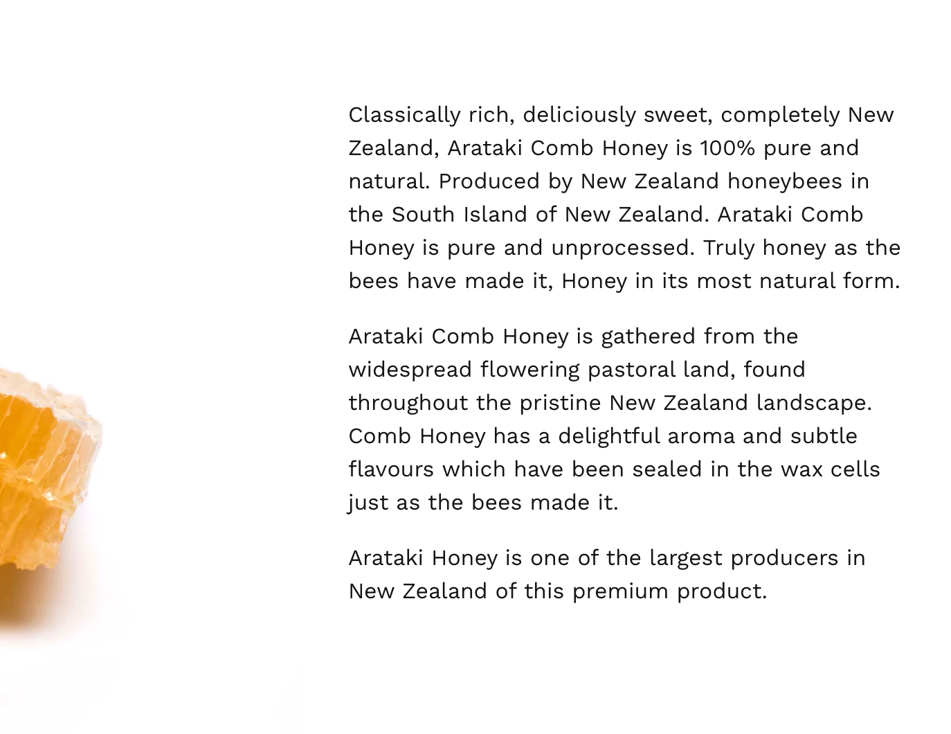 MẬT ONG NGUYÊN TỔ NEW ZEALAND Arataki Clover Comb Honey - NGỌT THANH TỰ NHIÊN, 340g