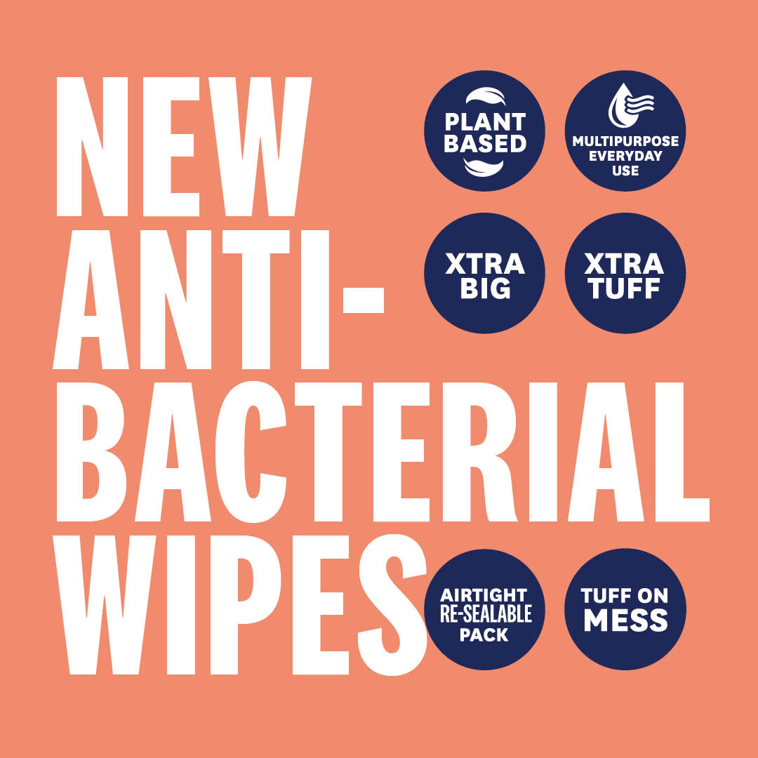 TÚI KHĂN ƯỚT DIỆT KHUẨN SIZE LỚN NHẤT Tuffy Wipes Xlarge 99.9% Antibacteria, GỐC THỰC VẬT Plant Based - KHÔNG CHỨA NHỰA
