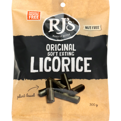 KẸO DẺO CAM THẢO ĐA SẮC RJ’s Licorice Smallsorts, KHÔNG HẠT Nut Free – KHÔNG DẦU CỌ Palm Oil Free, 180g
