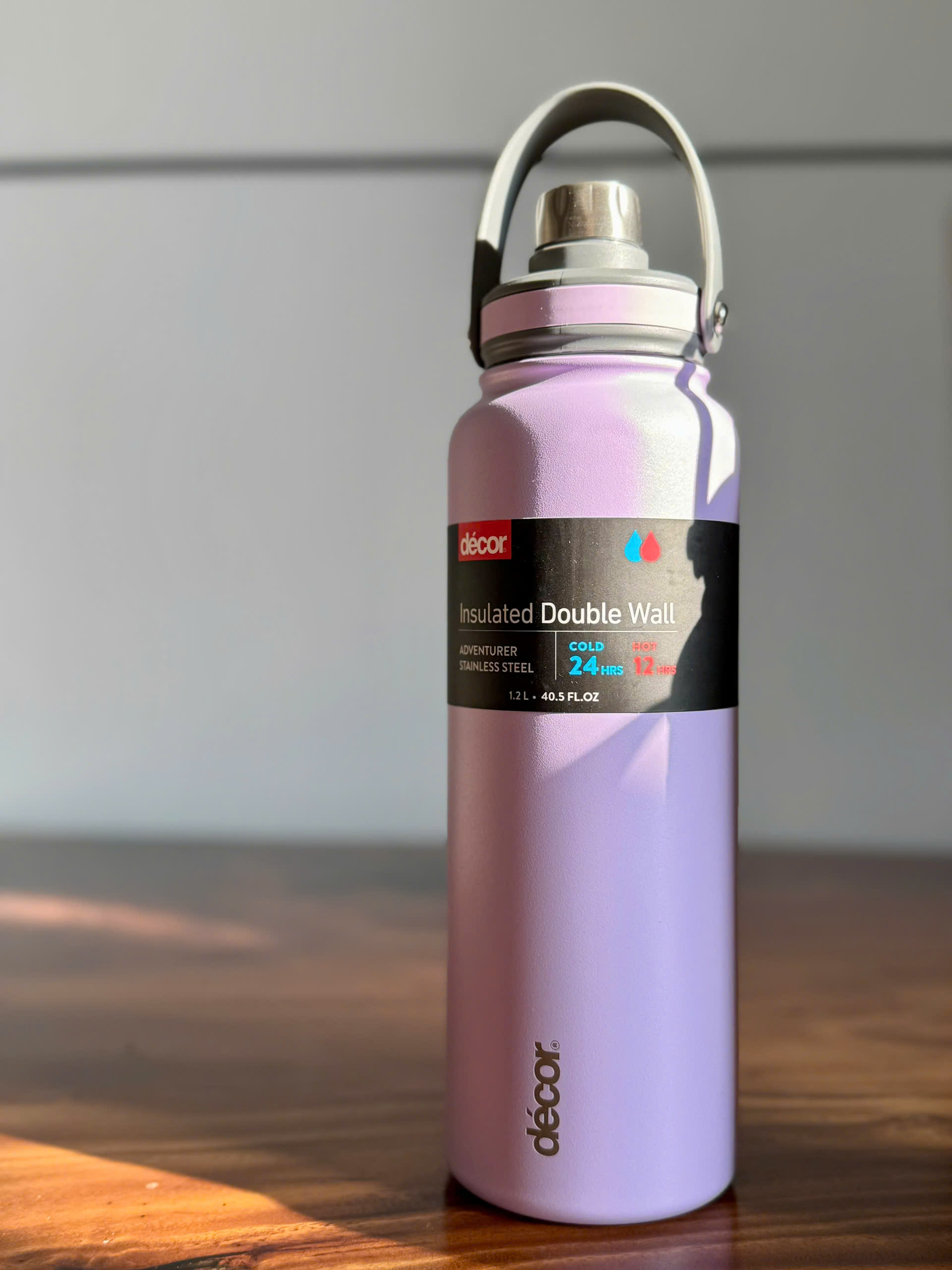 BÌNH NƯỚC QUAI XÁCH Decor Adventurer Stainless Steel Water Bottle Double Wall, SIZE ĐẠI XL 1.2L