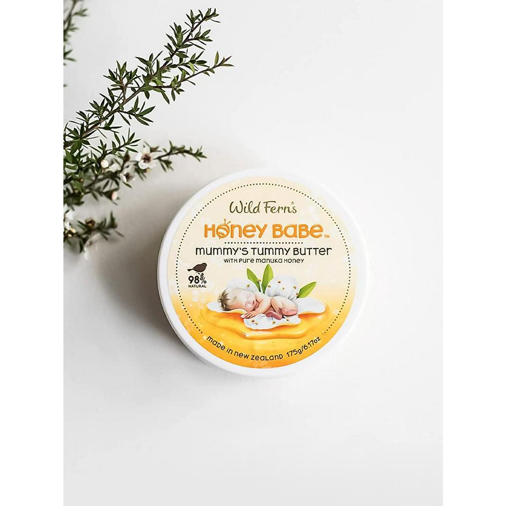 KEM CHỐNG RẠN DA CHO MẸ BẦU Wild Ferns Honey Babe Mummy's Tummy Butter, MẬT ONG PURE MANUKA HONEY 80+, 175g