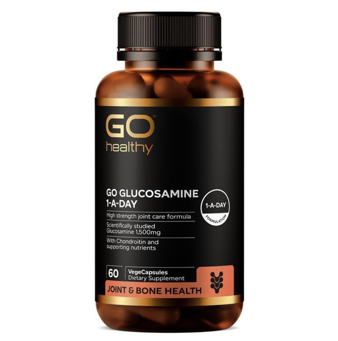 VIÊN UỐNG BỔ XƯƠNG KHỚP GO Healthy GO GLUCOSAMINE 1-A-DAY 1,500mg, Join & Bone Health, Non-GMO, GMP, New Zealand Made