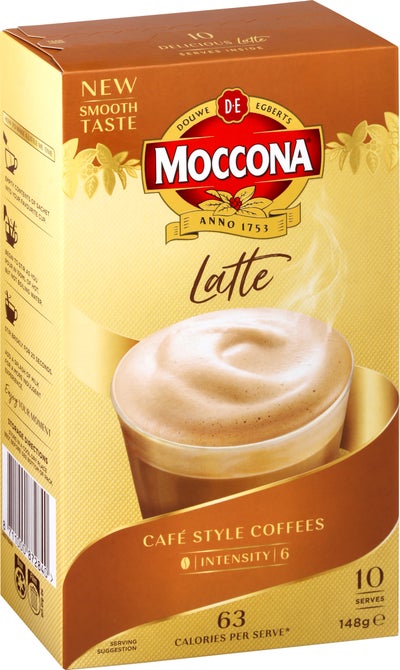 HỘP 10 GÓI CAFE Moccona Coffee Sachets (13.7g / gói) - Caramel Latte / Double Shot