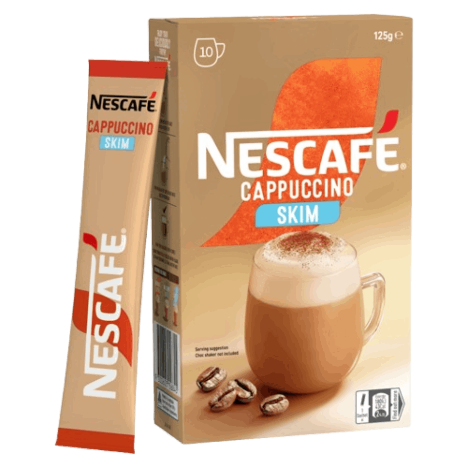 HỘP 10 GÓI Nescafe Cafe Menu Coffee Sachets Capuchino – Caramel – Hazelnut –  Mocha – Vanilla
