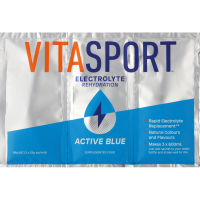 XẤP 3 GÓI BỘT PHA BÙ NƯỚC - Vitasport Electrolyte Drink Mix, Orange/Blackcurrant/Berry/Lemon,99g