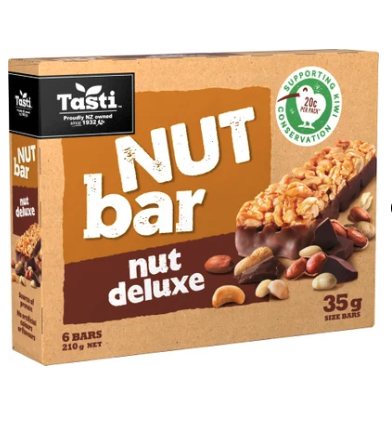 HỘP 6 THANH HẠT Tasti Nut Bar Choc Almond, VỊ SOCOLA HẠNH NHÂN, 210g (6 bars)