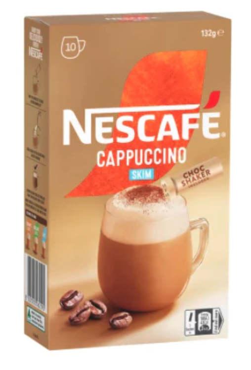 HỘP 10 GÓI Nescafe Cafe Menu Coffee Sachets Capuchino – Caramel – Hazelnut –  Mocha – Vanilla