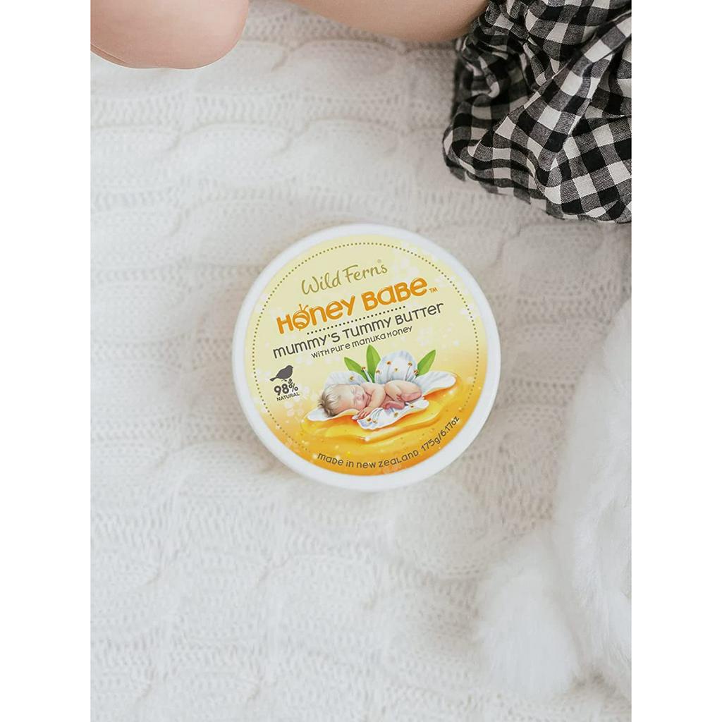 KEM CHỐNG RẠN DA CHO MẸ BẦU Wild Ferns Honey Babe Mummy's Tummy Butter, MẬT ONG PURE MANUKA HONEY 80+, 175g
