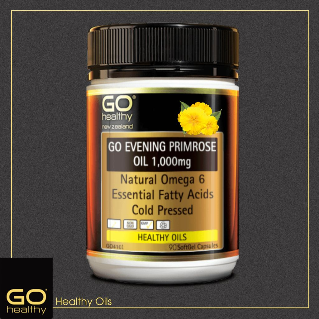 VIÊN UỐNG TINH DẦU HOA ANH THẢO GO HEALTHY Evening Primrose Oil 1,000mg, Omega 6, ÉP LẠNH Cold Pressed