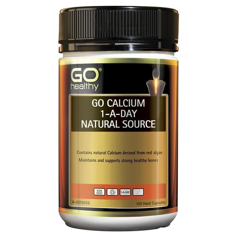 VIÊN UỐNG BỔ SUNG CANXI CHO XƯƠNG GO Healthy GO Calcium - D3 - K2, 1-A-Day Natural Source, Thành phần tự nhiên & Non-GMO
