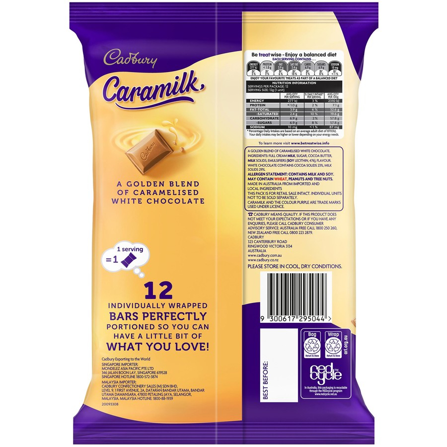 TÚI 5 - 12 THANH SOCOLA Cadbury Caramilk / Twirl Bites / Moro Sharepack / Crunchie Bites