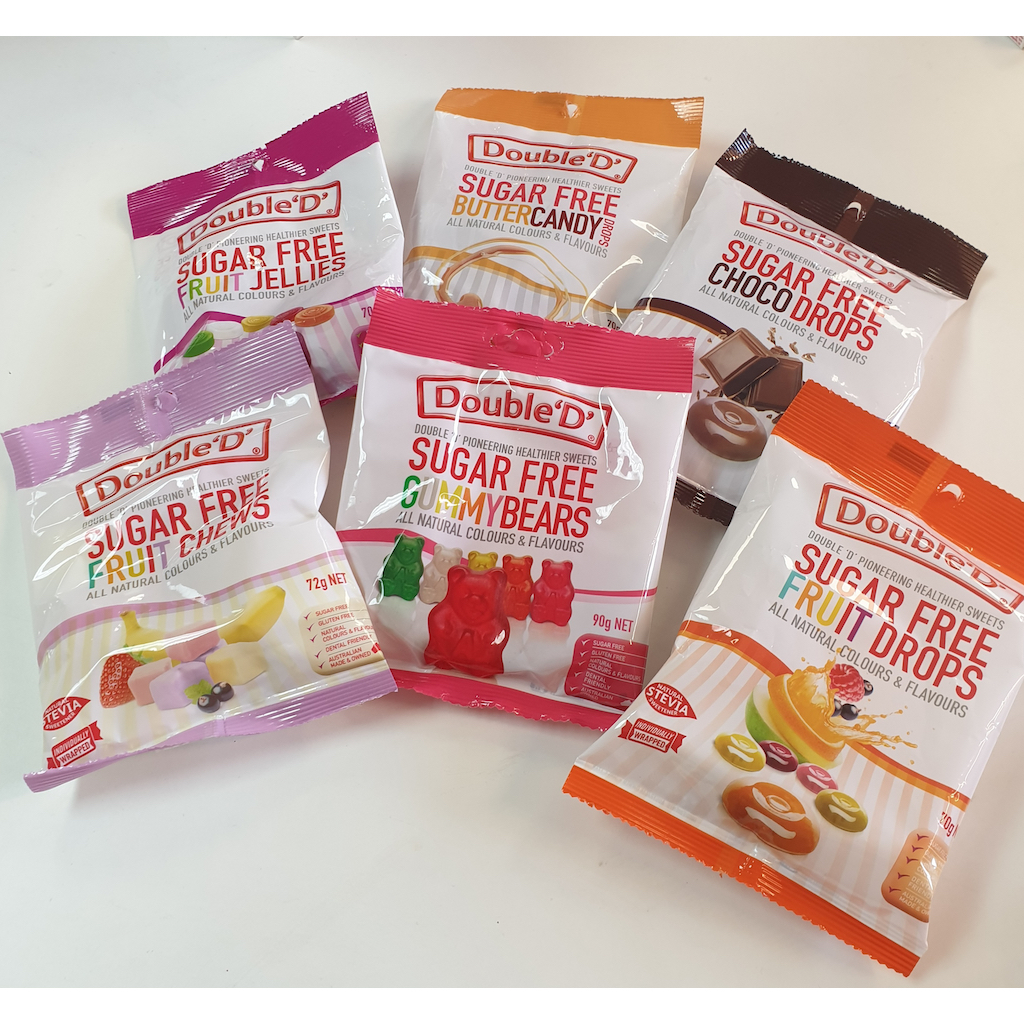 KẸO NGẬM TRÁI CÂY – KEM BƠ KHÔNG ĐƯỜNG Double ‘D’ Sugar Free FRUIT DROPS – BUTTER CREAM CANDY, 70KẸO NGẬM TRÁI CÂY – KEM