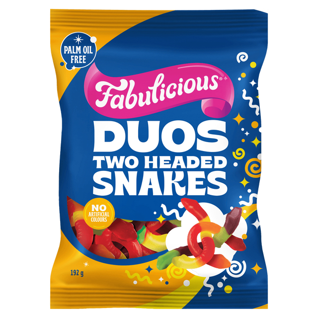 KẸO DẺO TRÁI CÂY RJ’s Fabulicious, Sherbet Fizz & Duos Gummy Rings, KHÔNG DẦU CỌ Palm Oil Free, KHÔNG MÀU – MÙI NHÂN TẠO