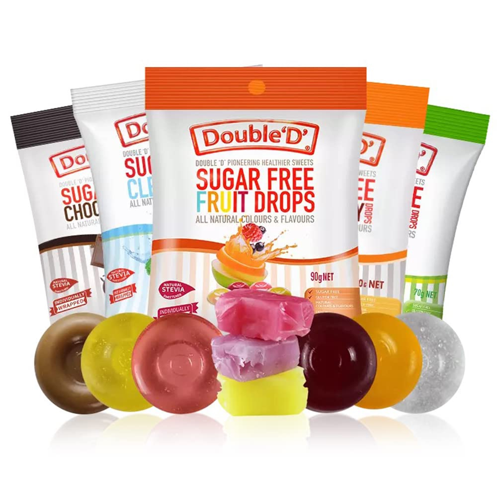 KẸO NGẬM TRÁI CÂY – KEM BƠ KHÔNG ĐƯỜNG Double ‘D’ Sugar Free FRUIT DROPS – BUTTER CREAM CANDY, 70KẸO NGẬM TRÁI CÂY – KEM