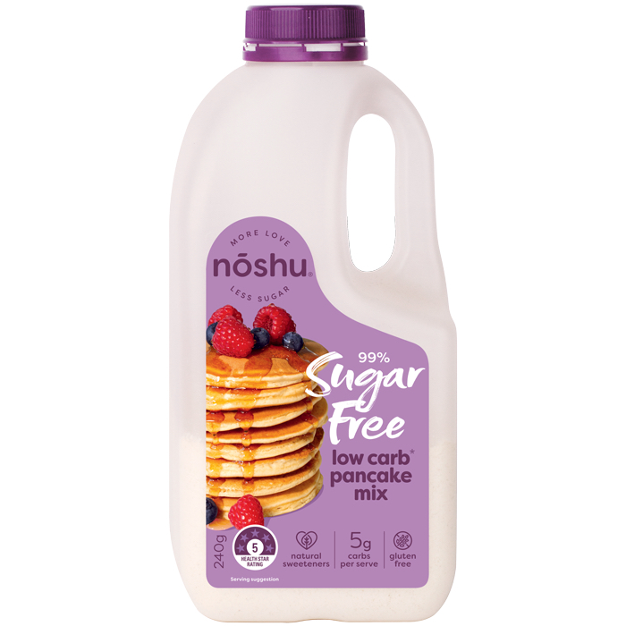 BỘT BÁNH PANCAKE ĂN KIÊNG LOW CARB - KHÔNG ĐƯỜNG Noshu Sugar Free Pancake Mix, Gluten Free, 240g