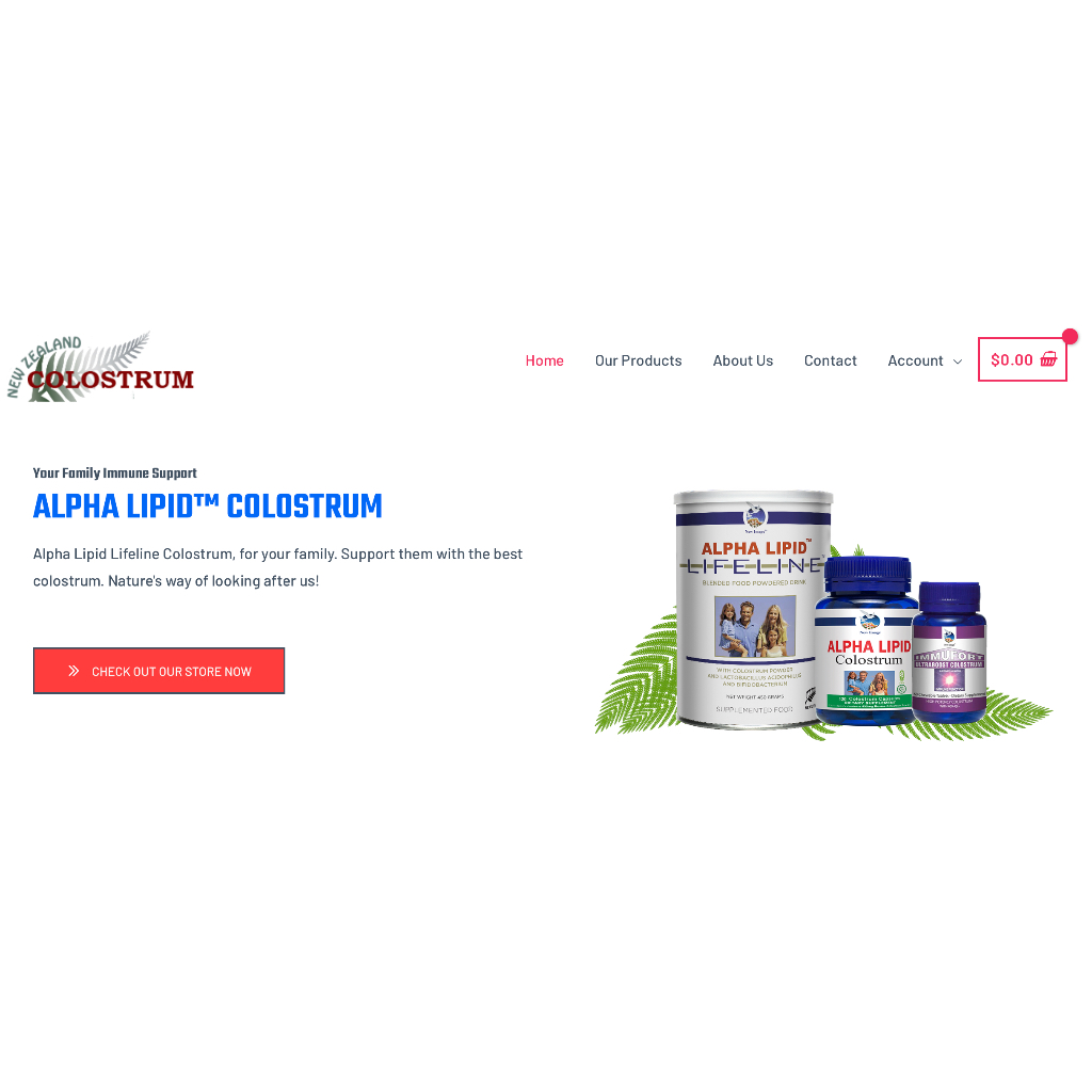 BỘT SỮA TĂNG CƯỜNG SỨC KHỎE TOÀN DIỆN ALPHA LIPID LifeLine Colostrum Blended Food Powdered Drink, NEW ZEALAND, 450g