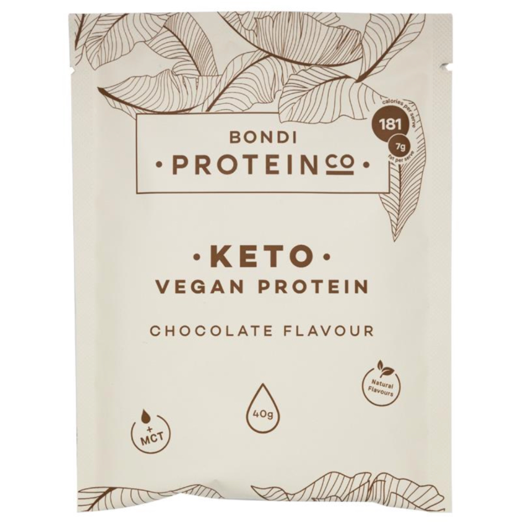 GÓI BỘT ĐẠM THỂ THAO - VỊ SOCOLA Bondi Protein Co Sports Food, MCT Oil - Keto - Vegan - Gluten Free, Chocolate, 40g