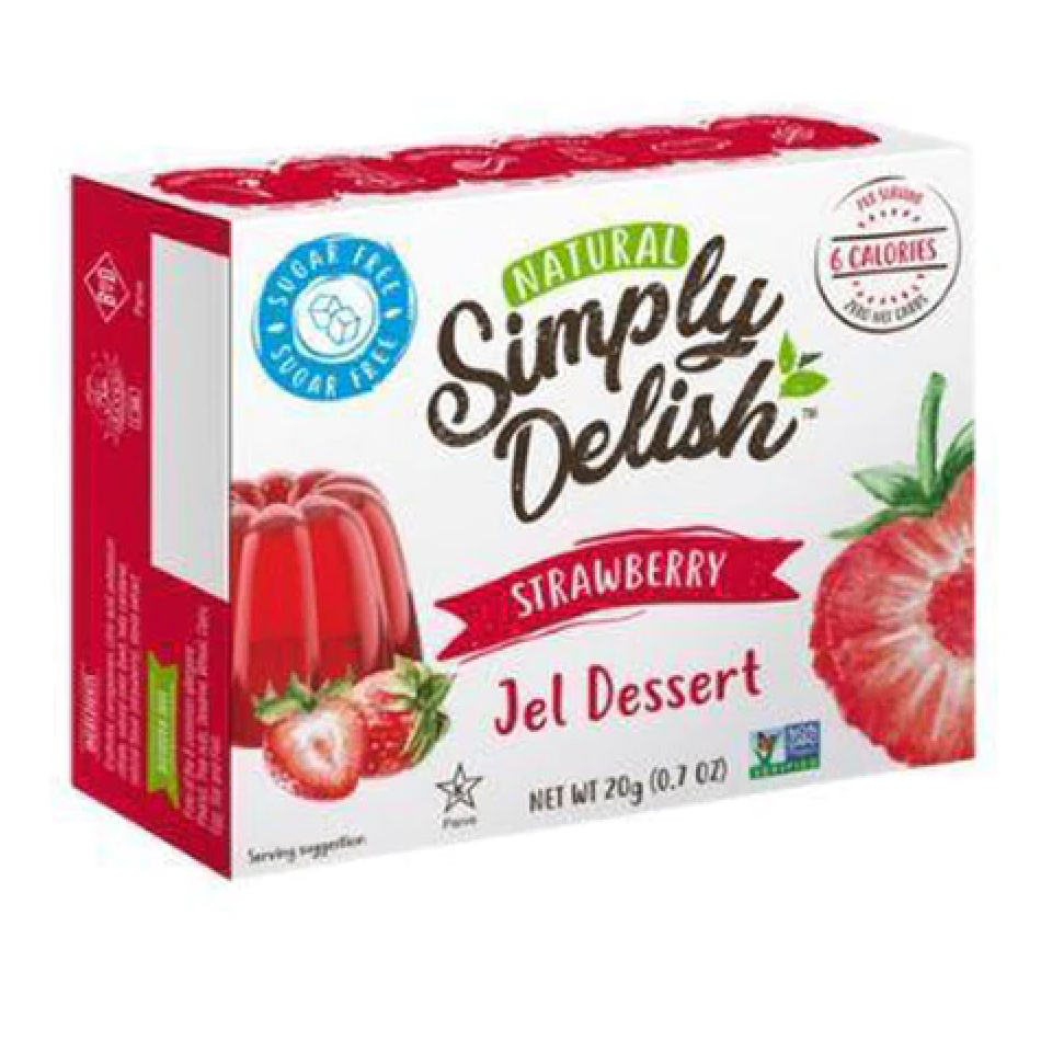 BỘT THẠCH – RAU CÂU KHÔNG ĐƯỜNG Simply Delish Jelly, Non GMO, Sugar Free, Gelatin Free, Plant-Based, 20g
