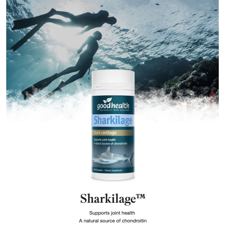 SỤN VÂY CÁ MẬP Good Health SHARKILAGE 500mg - New Zealand, CARTILAGE - CHONDROITIN, BỔ KHỚP Joint Health Support