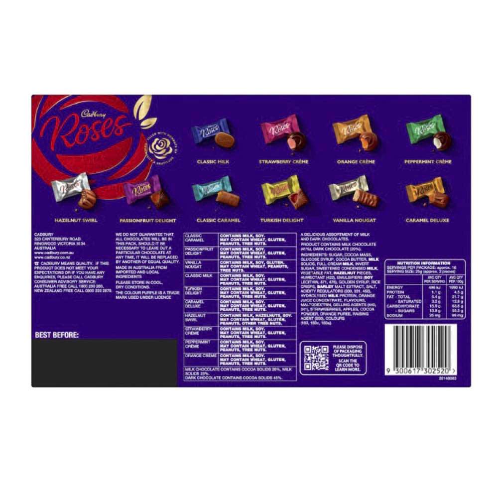 SOCOLA ĐEN / SỮA MIX NHIỀU LOẠI Cadbury ROSES - FAVOURITES, DARK / MILK Delight - Deluxe CHOCOLATE / NOUGAT