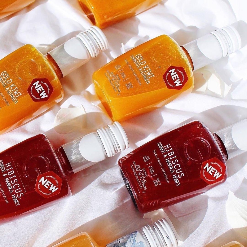 TRÀ / SODA TRÁI C Y QUARTERPAST Fruit Tea - Lemon / Turmeric / Hibiscus Ginger & Manuka Honey, 250m