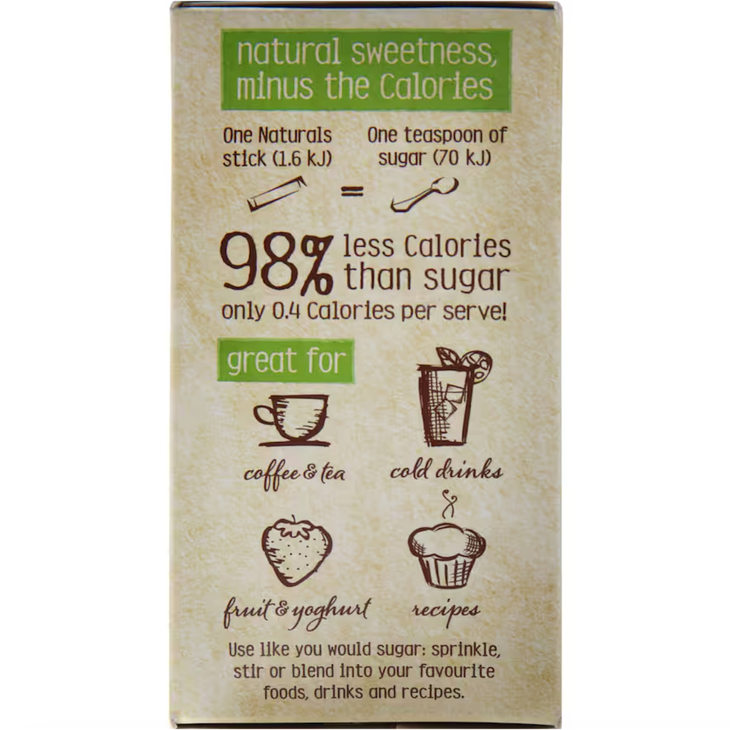 ĐƯỜNG ĂN KIÊNG Naturals Sugar Substitute Stevia Sticks, Non GMO, Gluten Free, 60g (40 gói)