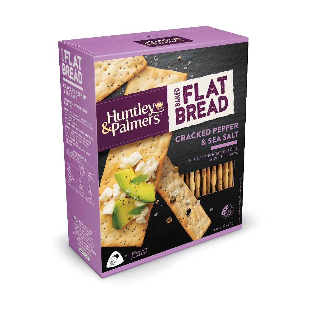 BÁNH QUY CRACKER DẸT NƯỚNG Huntley & Palmers Baked Flat Bread, 125g