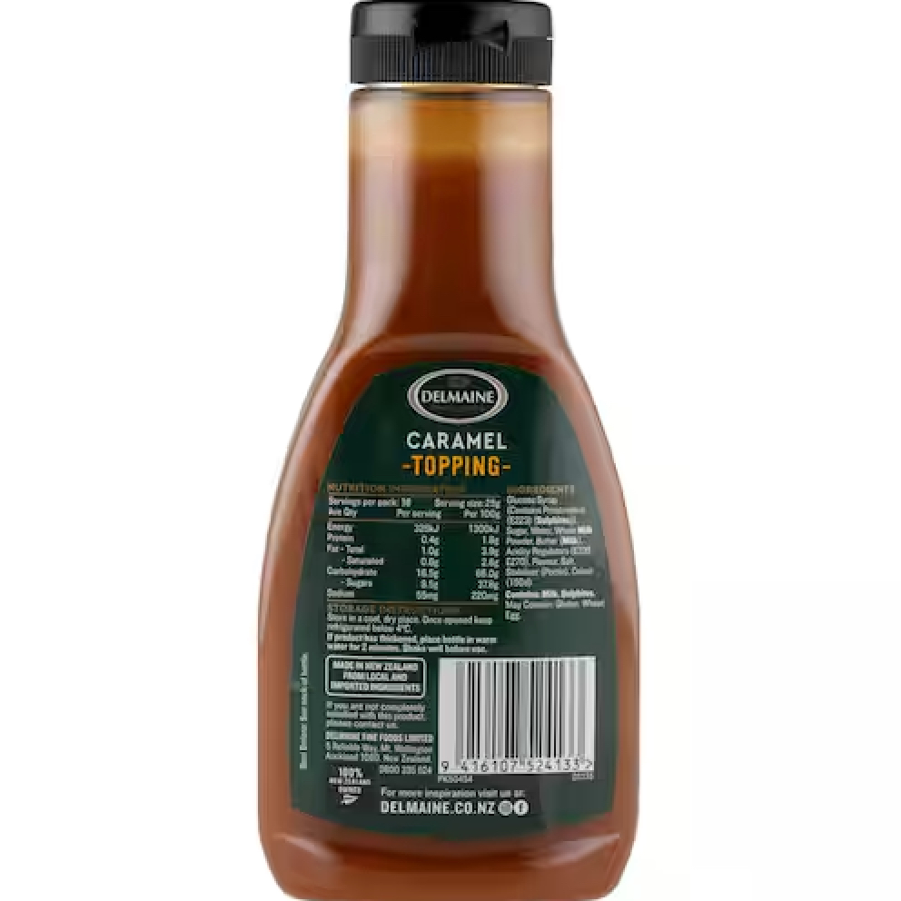 SỐT CARAMEL Delmaine Topping, Made in New Zealand, 400g