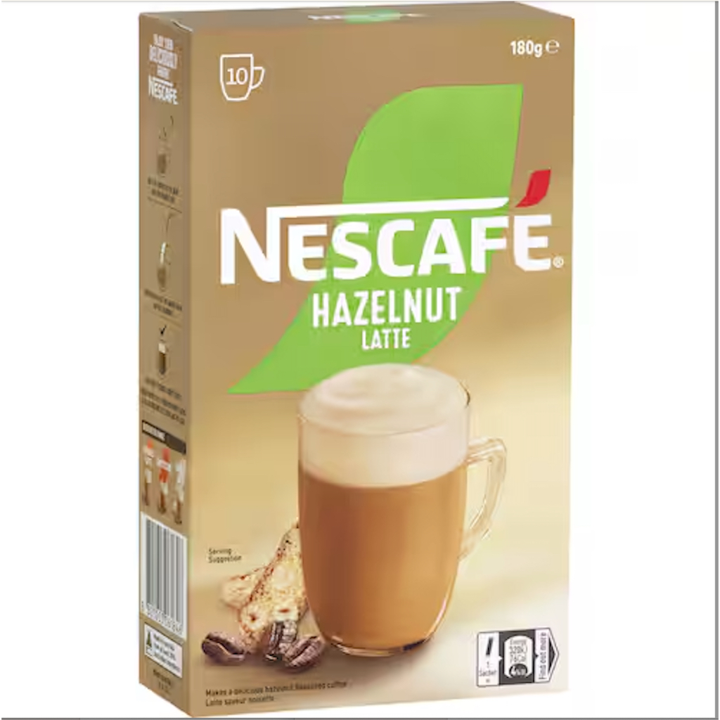 HỘP 10 GÓI Nescafe Cafe Menu Coffee Sachets Capuchino – Caramel – Hazelnut –  Mocha – Vanilla