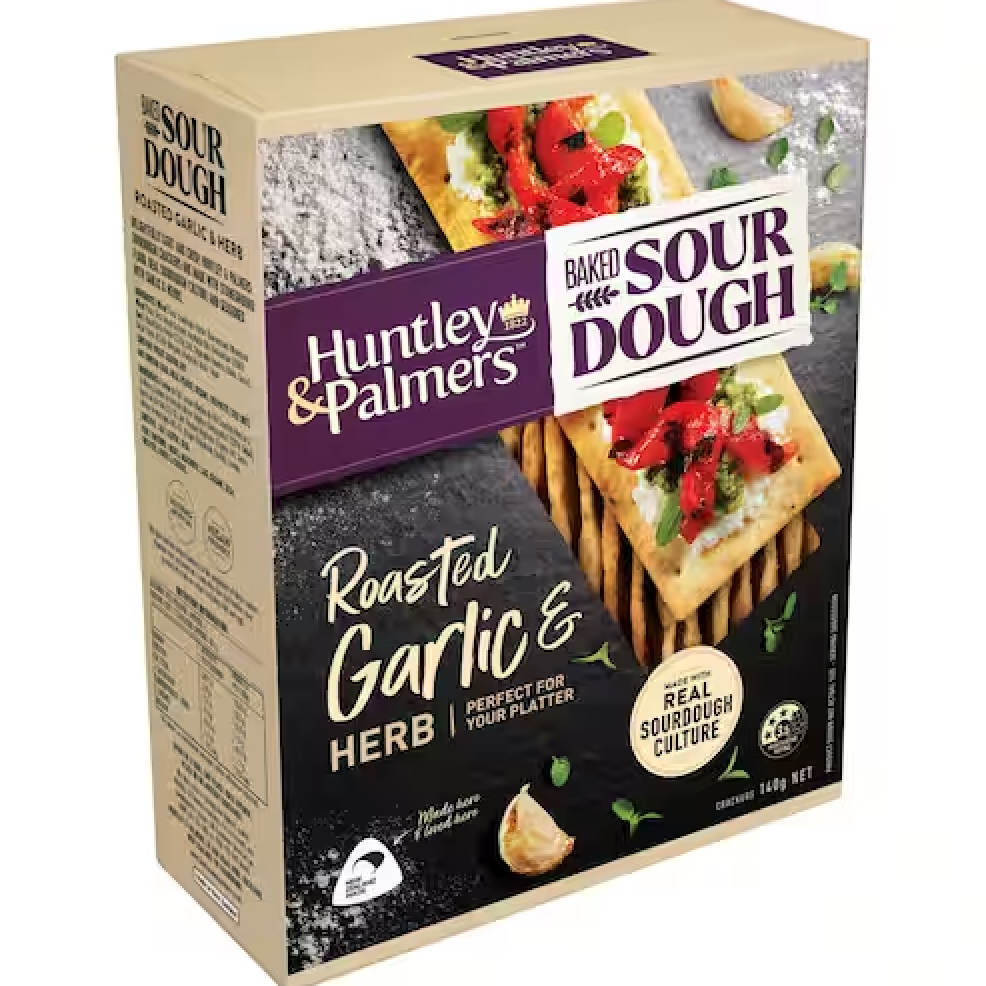 BÁNH QUY CRACKER DẸT NƯỚNG Huntley & Palmers Baked Flat Bread, 125g