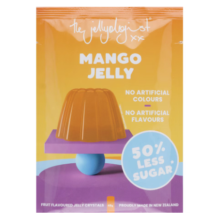 BỘT THẠCH RAU CÂU, The Jellyologist Jelly Crystals Classic FEIJOA, ÍT ĐƯỜNG 50% Less Sugar, Gluten Free, 45g