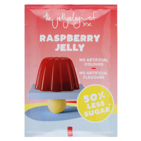 BỘT THẠCH RAU CÂU, The Jellyologist Jelly Crystals Classic FEIJOA, ÍT ĐƯỜNG 50% Less Sugar, Gluten Free, 45g