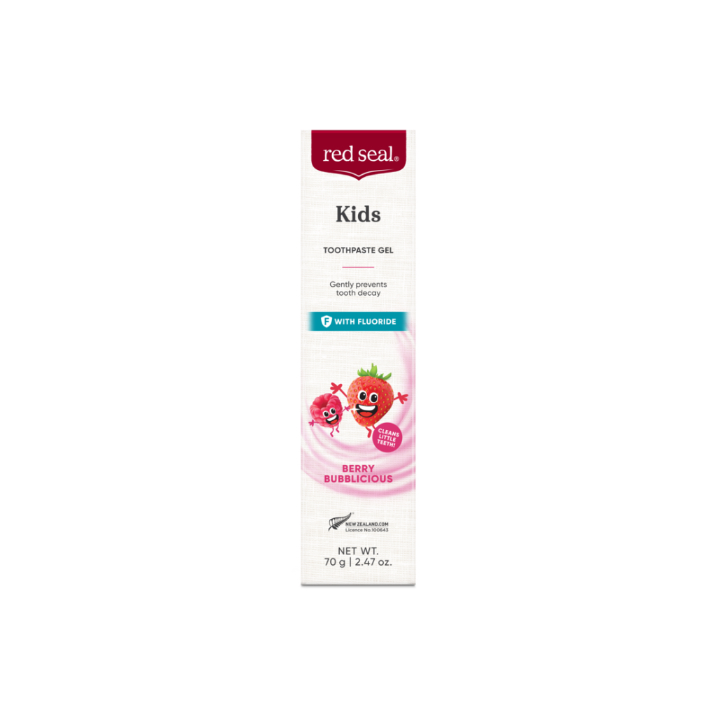 KEM ĐÁNH RĂNG CHO TRẺ EM Red Seal Kids, Tutti Frutti Fluoride Free / Berry Bubblicious With Fluoride Toothpaste Gel, 70g