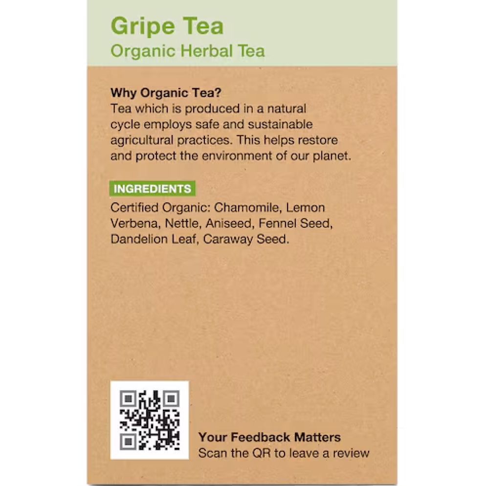 HỘP 25 GÓI TRÀ HỮU CƠ DÀNH CHO MẸ BẦU Planet Organic Mother's Herbal Tea - GRIPE / NURSING / MORNING WELLNESS, 20g