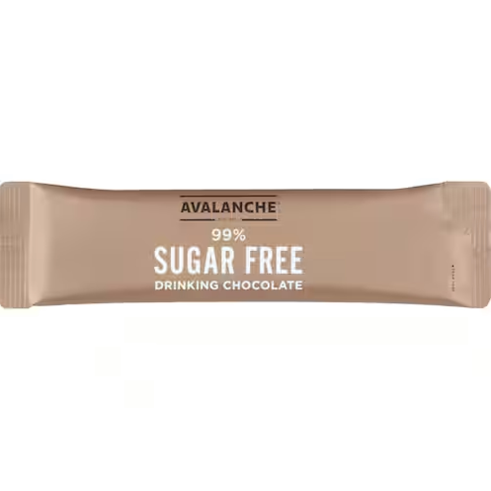 HỘP 10 GÓI SOCOLA TRẮNG UỐNG LIỀN Avalanche Drinking Chocolate Satchets, 99% KHÔNG ĐƯỜNG Sugar Free, Chocolate White