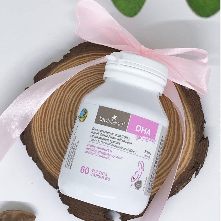 HŨ VIÊN NANG BỔ SUNG DHA CHO MẸ BẦU Bio Island DHA for Pregnancy Softgel Capsules