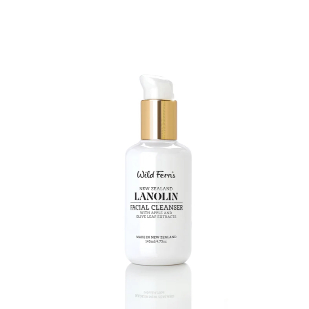 SỮA RỬA MẶT Wild Ferns LANOLIN Facial Cleanser, CHIẾT XUẤT TÁO Apple - LÁ Olive Leaf Extracts, 140ml